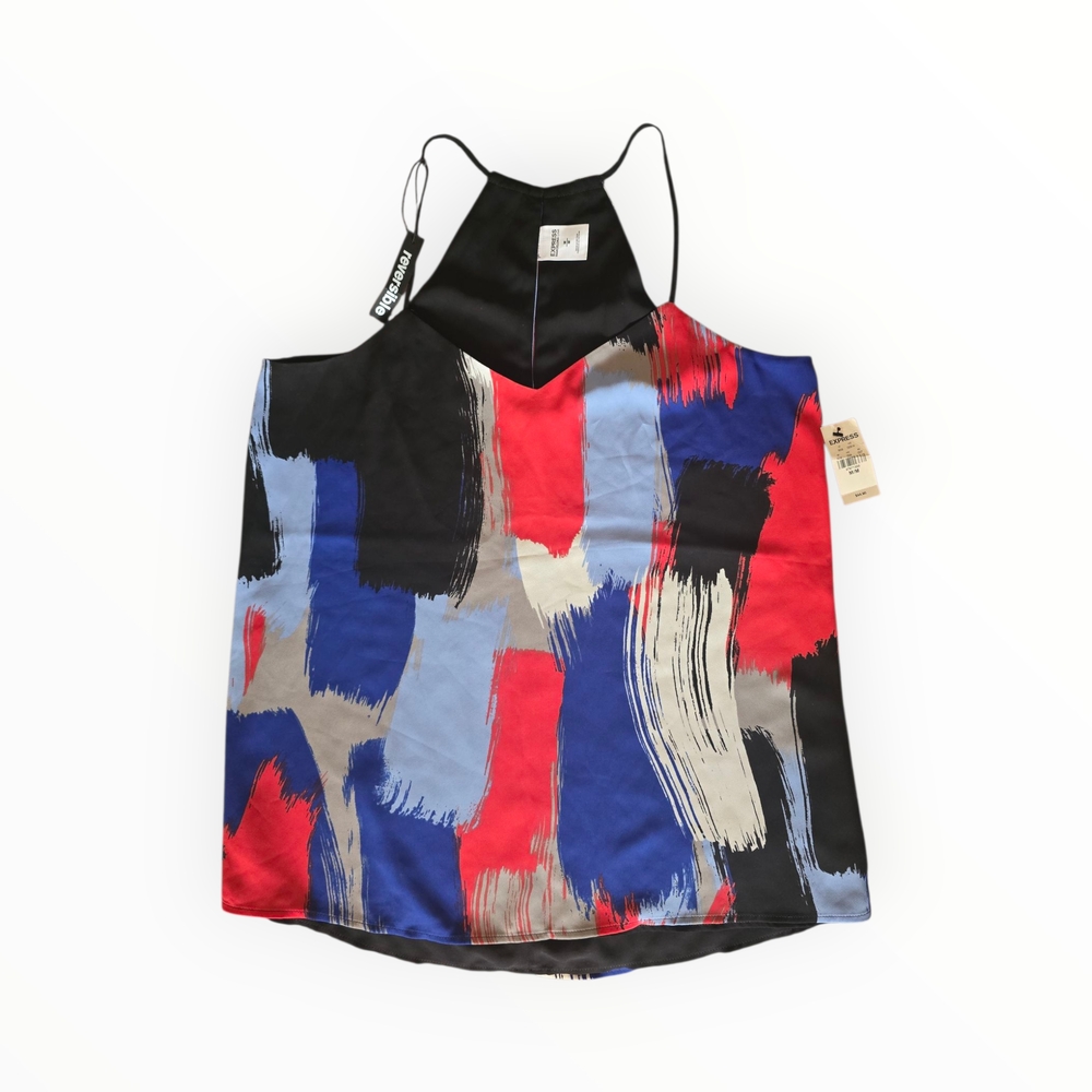 Express Reversible Multicolor Asymmetrical Barcelona Cami NWT